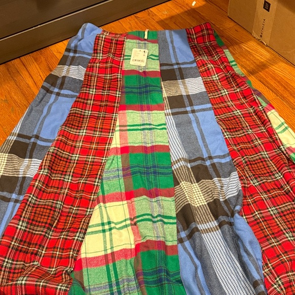 Free People Multicolor Plaid A-Line Skirt - Picture 5 of 8